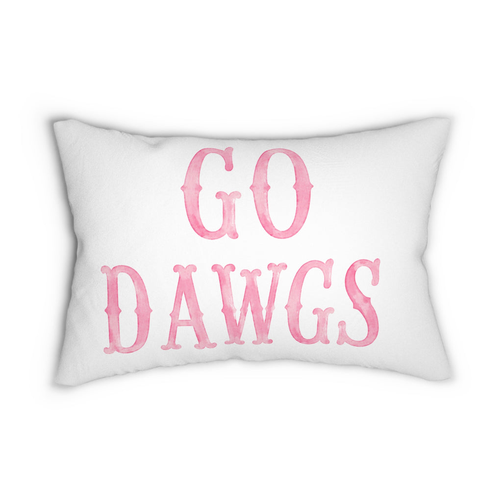 "Go Dawgs" Watercolor Pillow